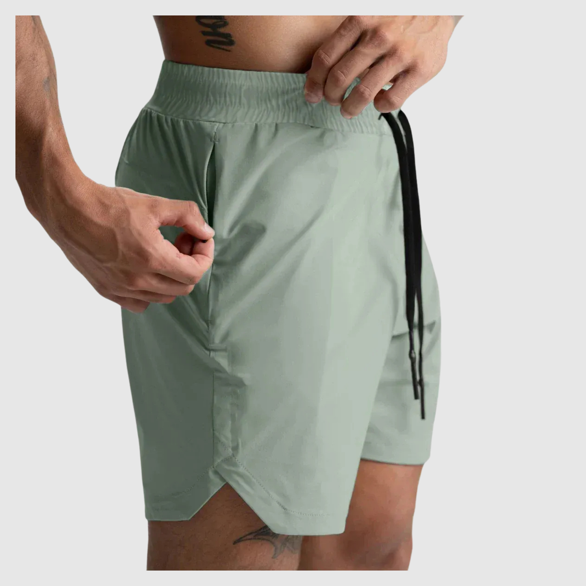 Short Sport Poche Zippé Séchage Rapide Homme