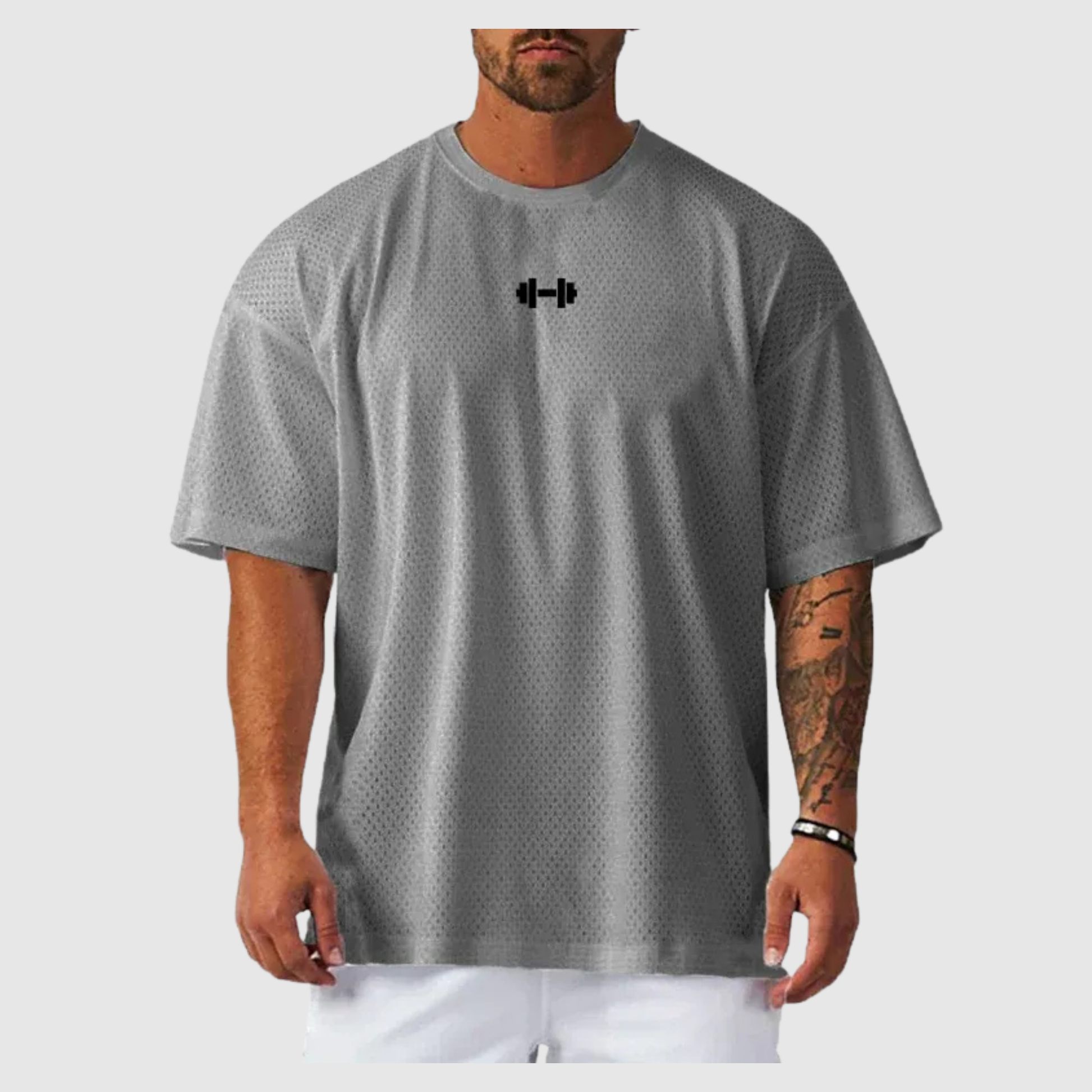 Men's Breathable Bodybuilding Oversized T-Shirt 