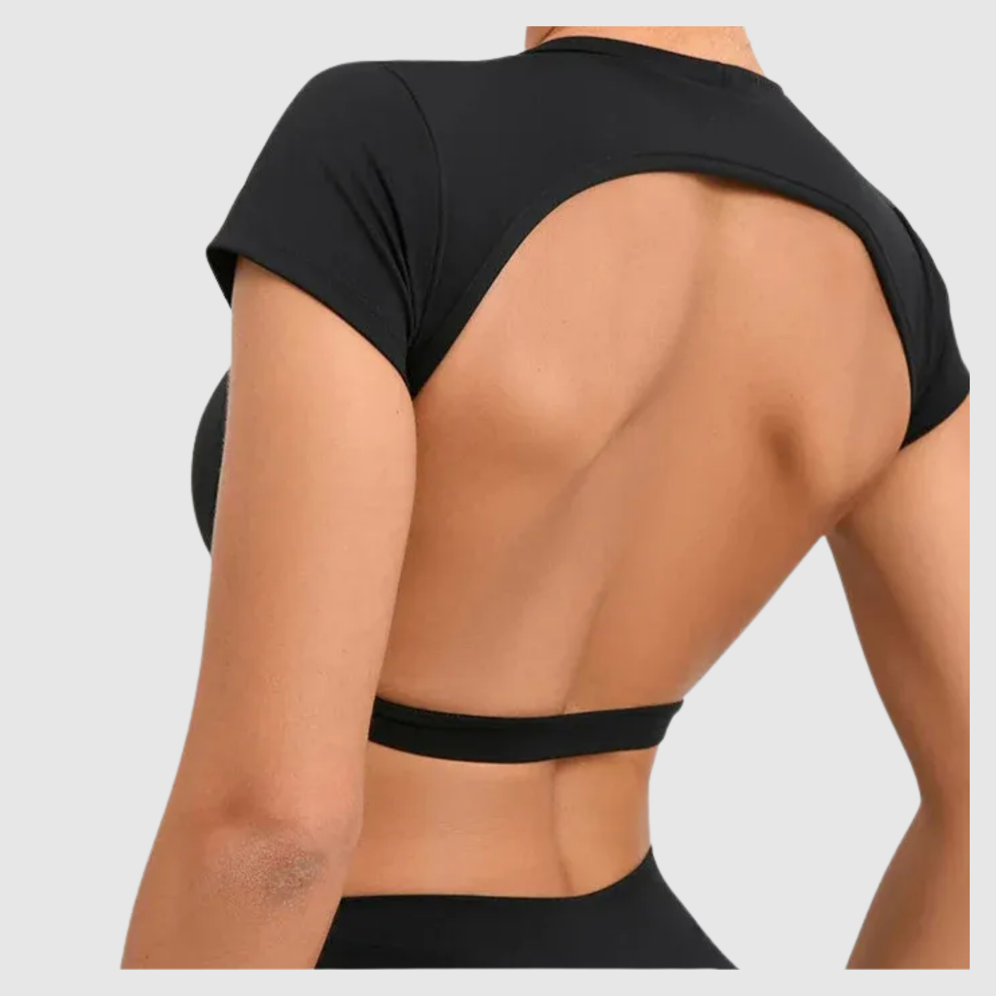 Women's Breathable Backless Sports Crop Top 