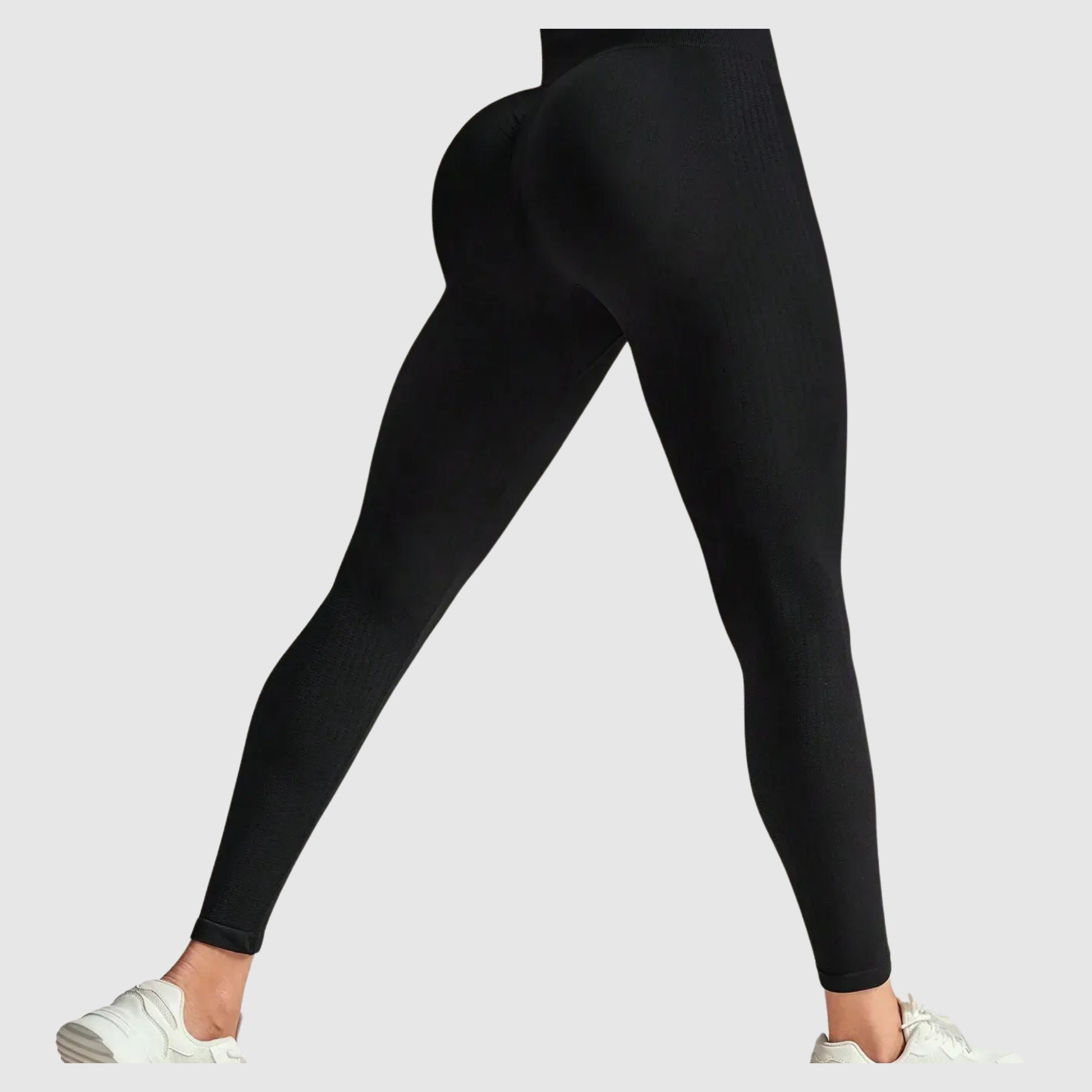 Women's Black Seamless Push Up Yoga Leggings 