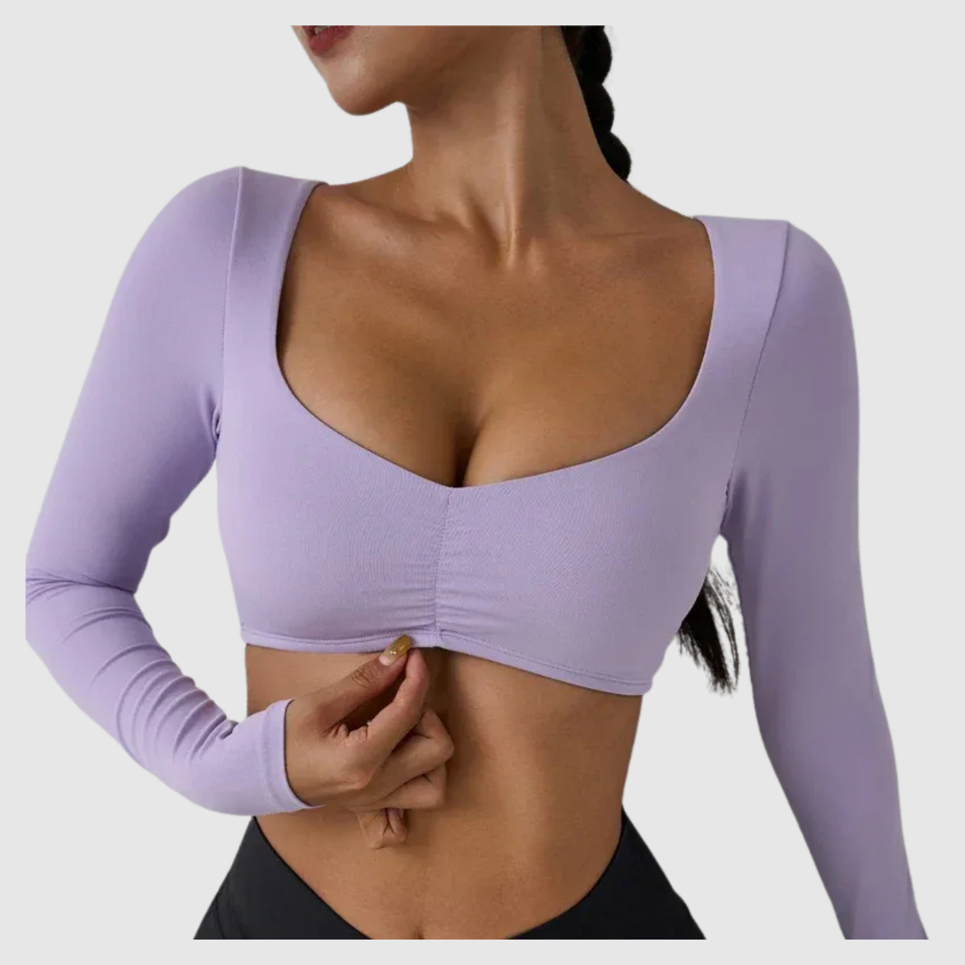 Women's Long Sleeve Sports Yoga Crop Top