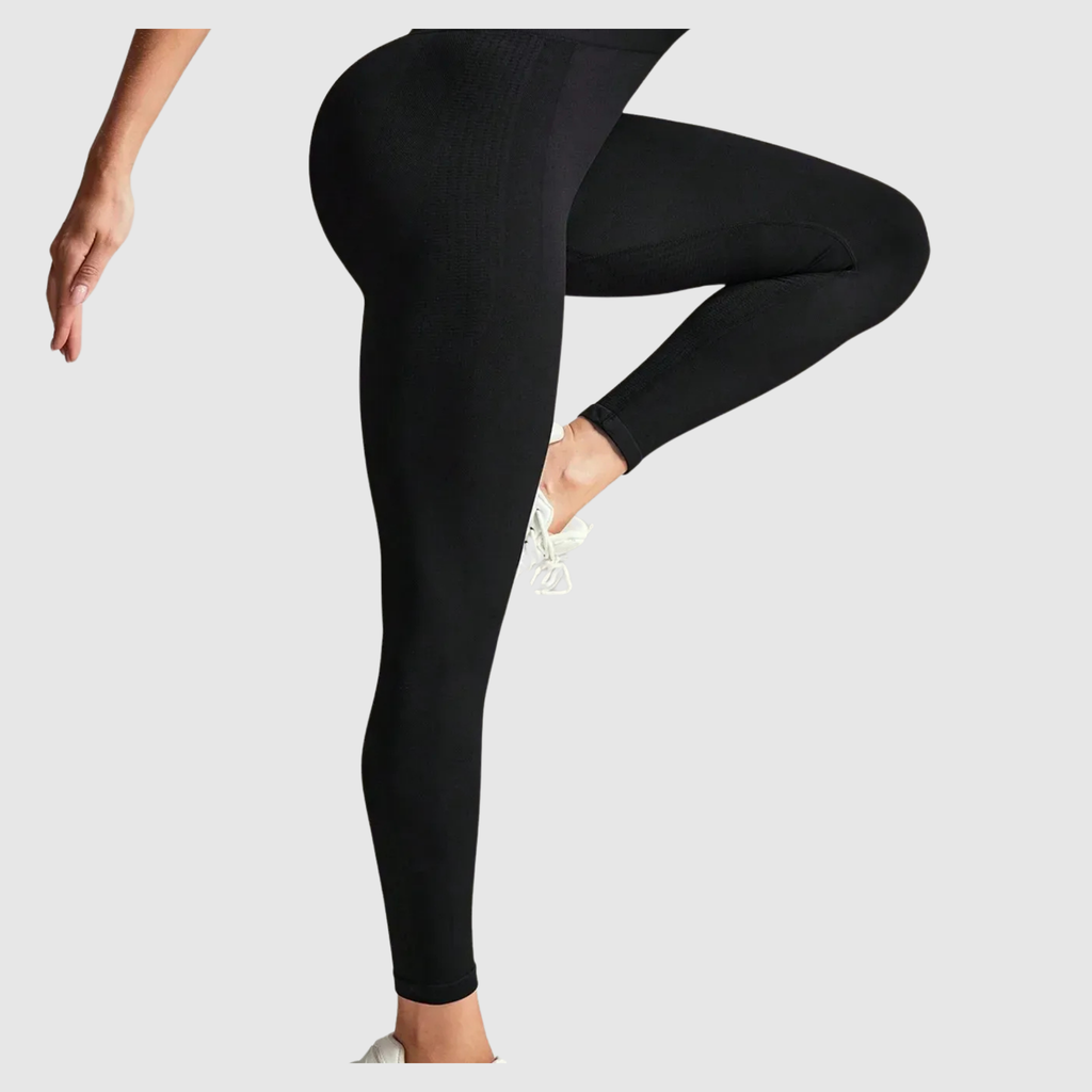 Women's Black Seamless Push Up Yoga Leggings 