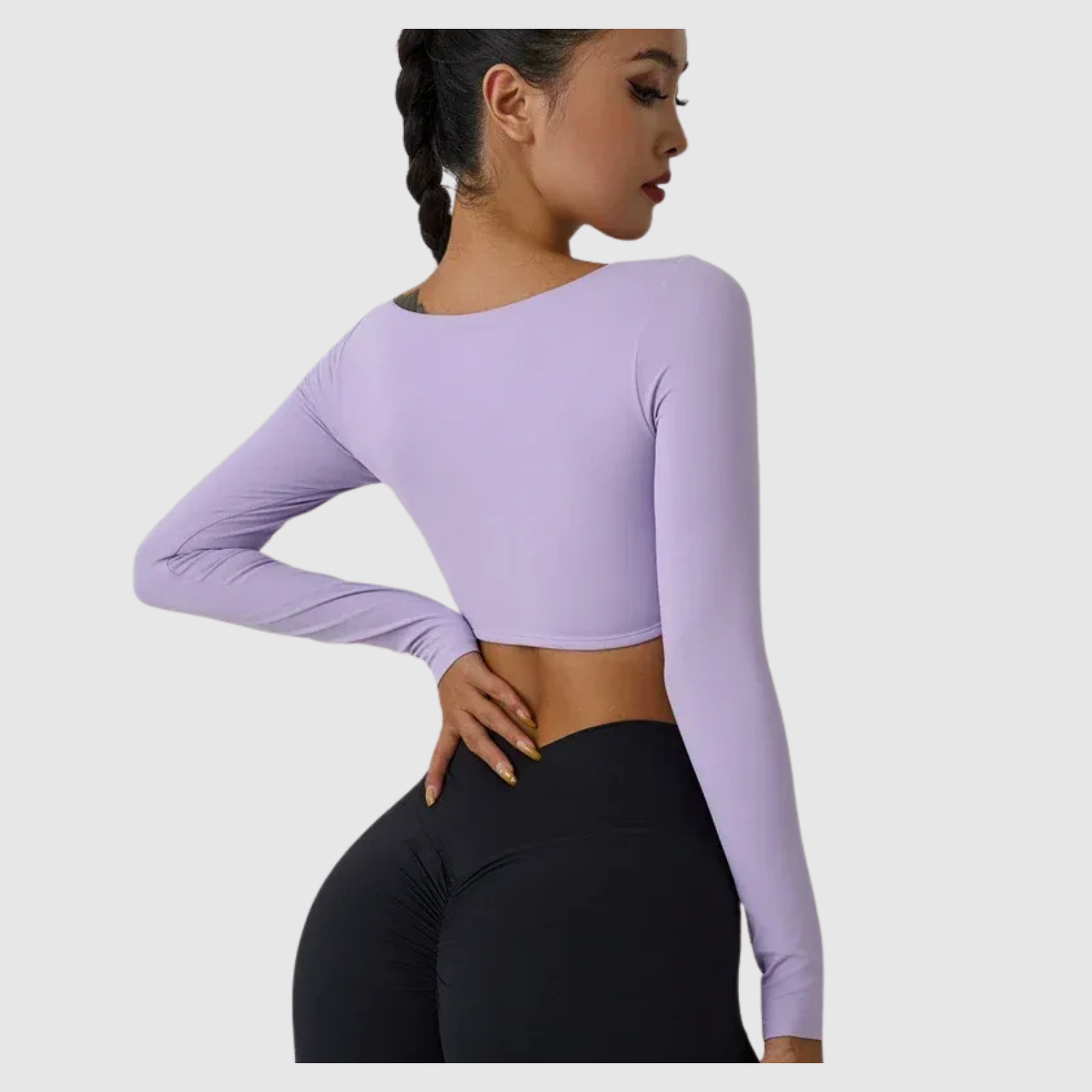 Women's Long Sleeve Sports Yoga Crop Top