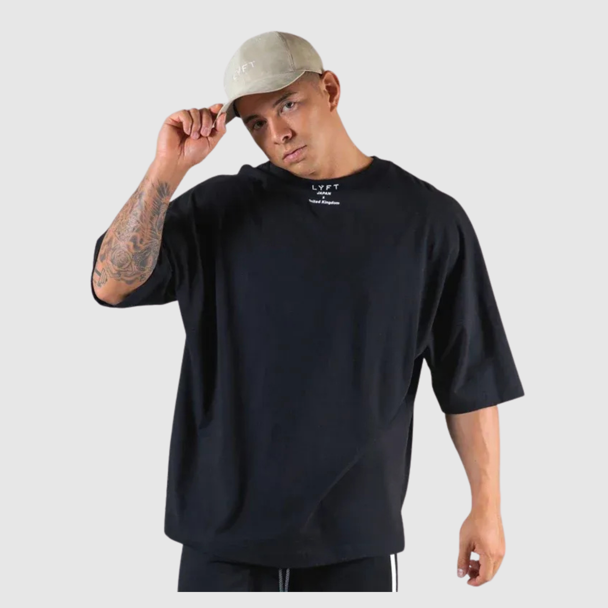Men's Oversized Training T-Shirt in Special Design Cotton