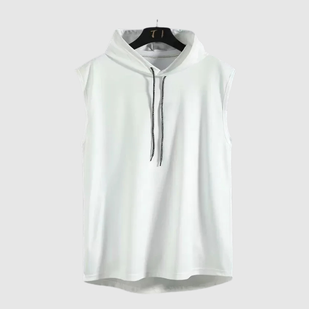 Men's Sleeveless Hooded Tank Top 