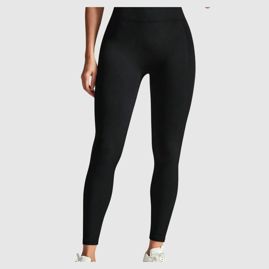 Women's Black Seamless Push Up Yoga Leggings 