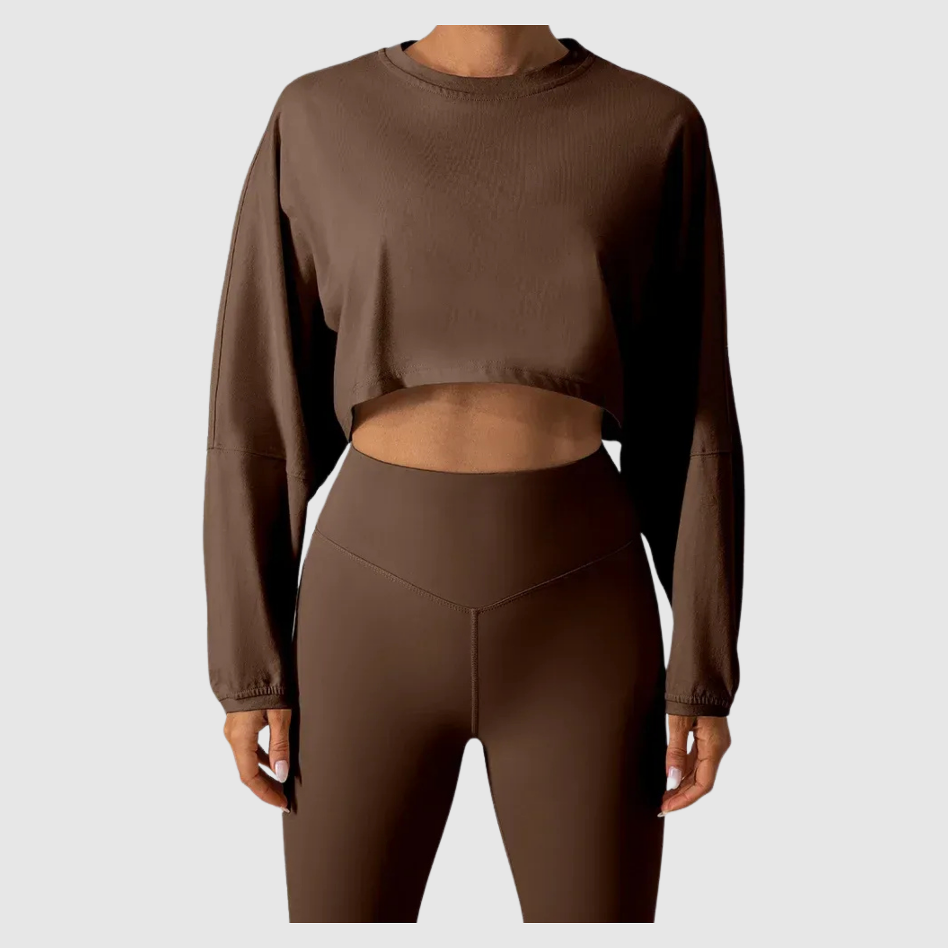 Women's Long Sleeve Sports Crop Top