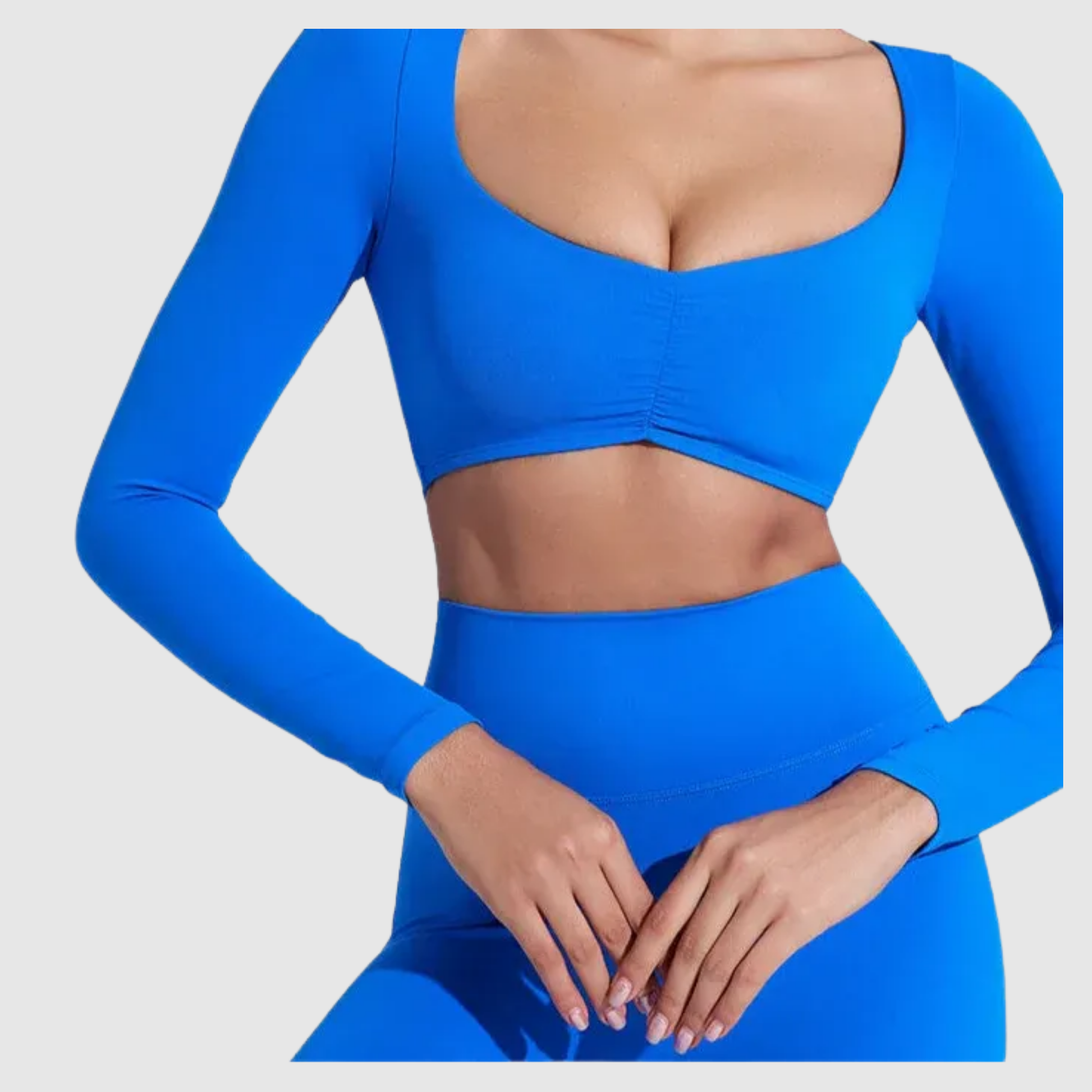 Women's Long Sleeve Sports Yoga Crop Top