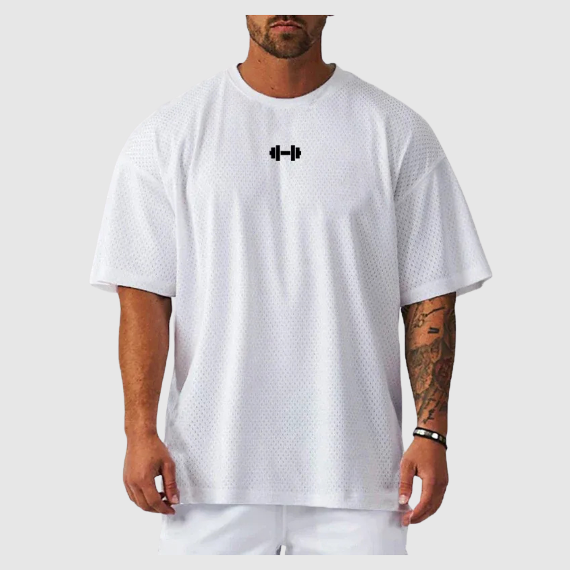 Men's Breathable Bodybuilding Oversized T-Shirt 