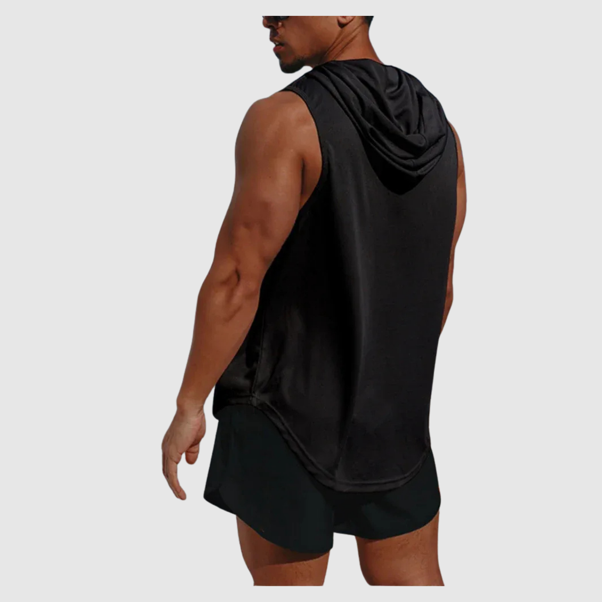 Men's Mesh Hooded Fitness Tank Top