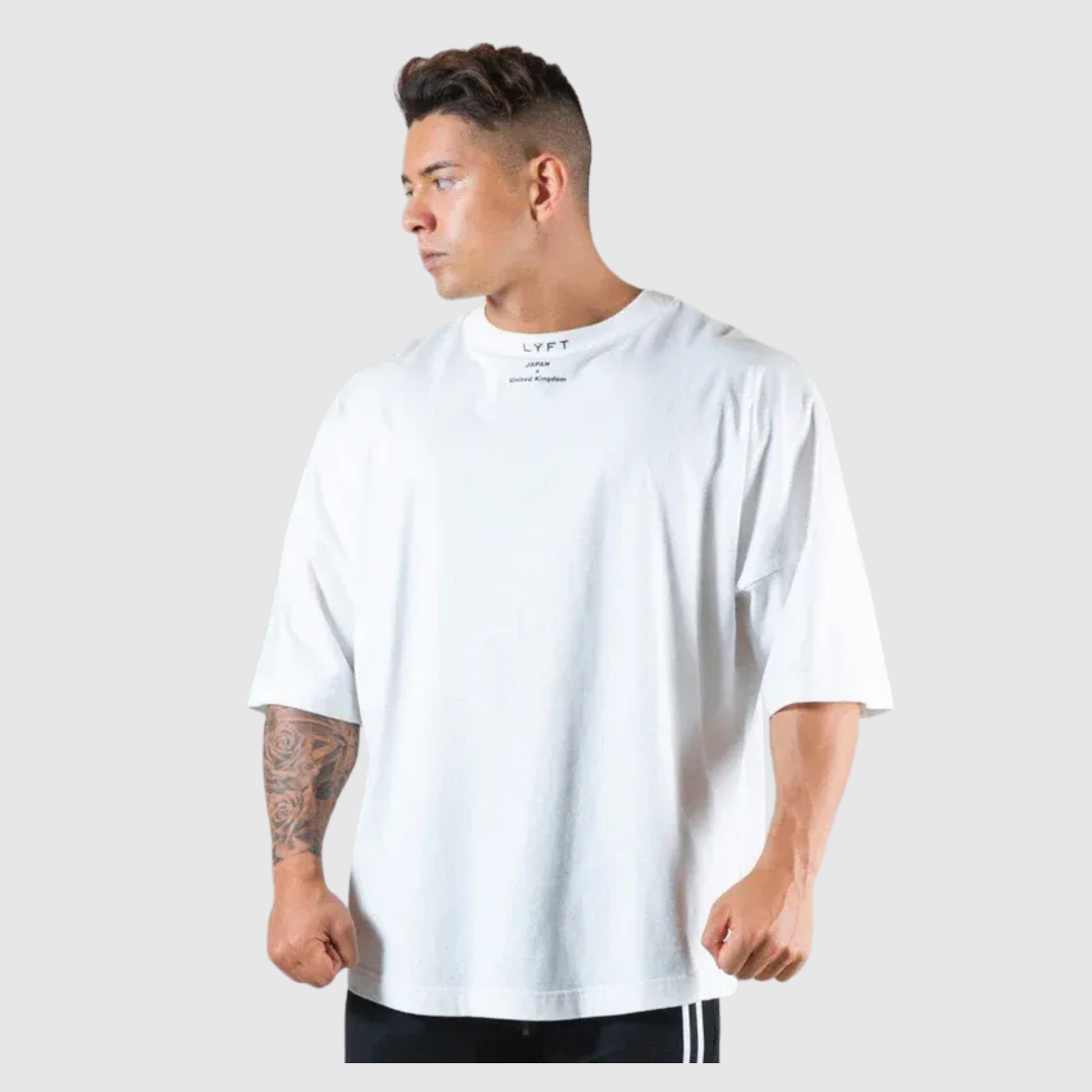 Men's Oversized Training T-Shirt in Special Design Cotton