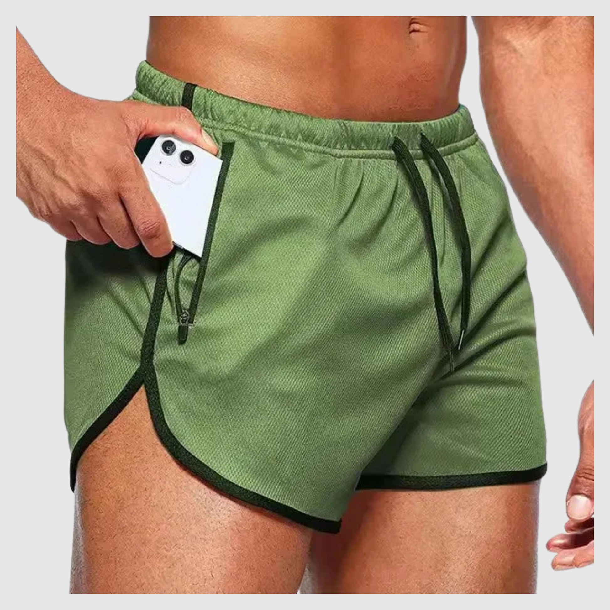 Men's Beach Shorts with Zip Pockets 