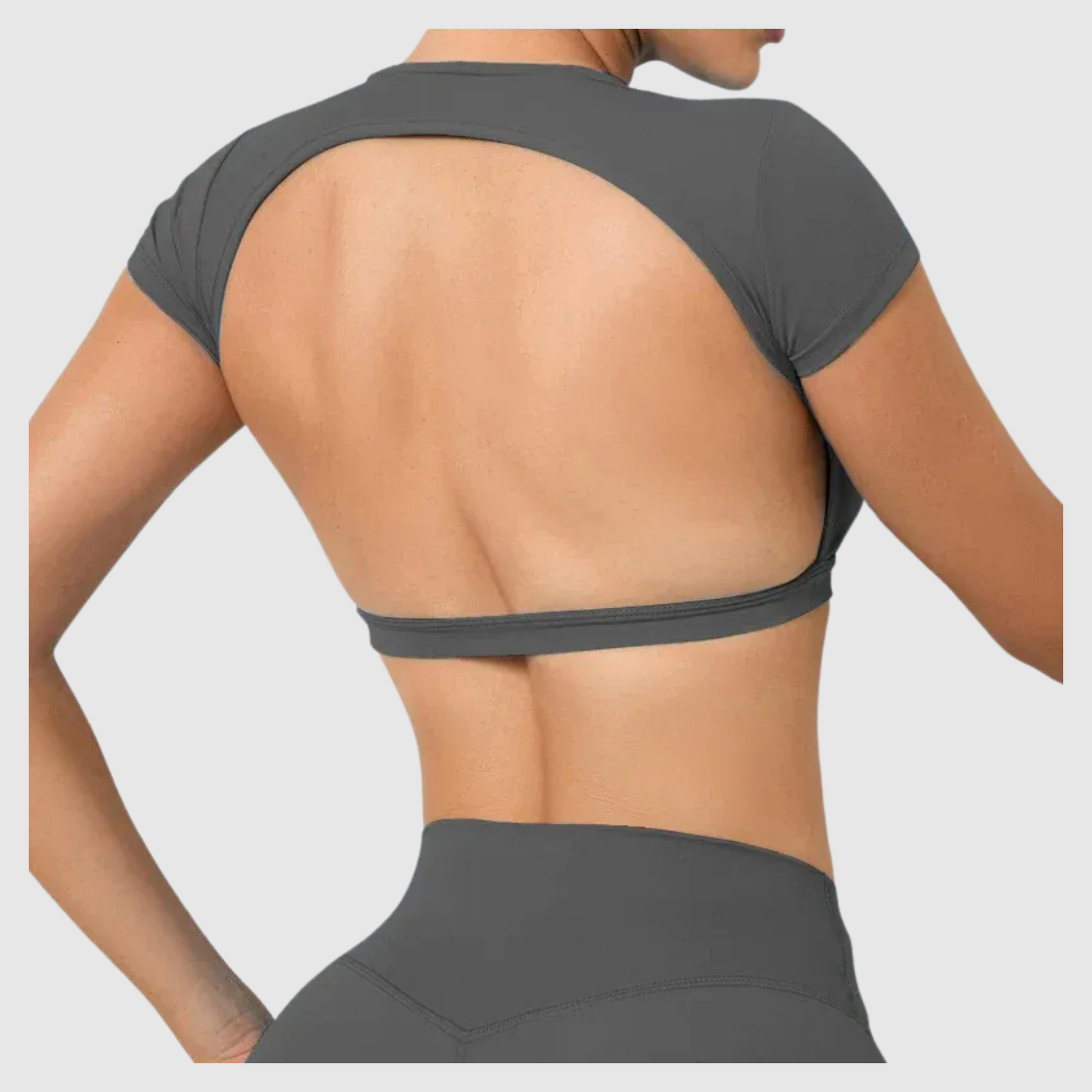 Women's Breathable Backless Sports Crop Top 