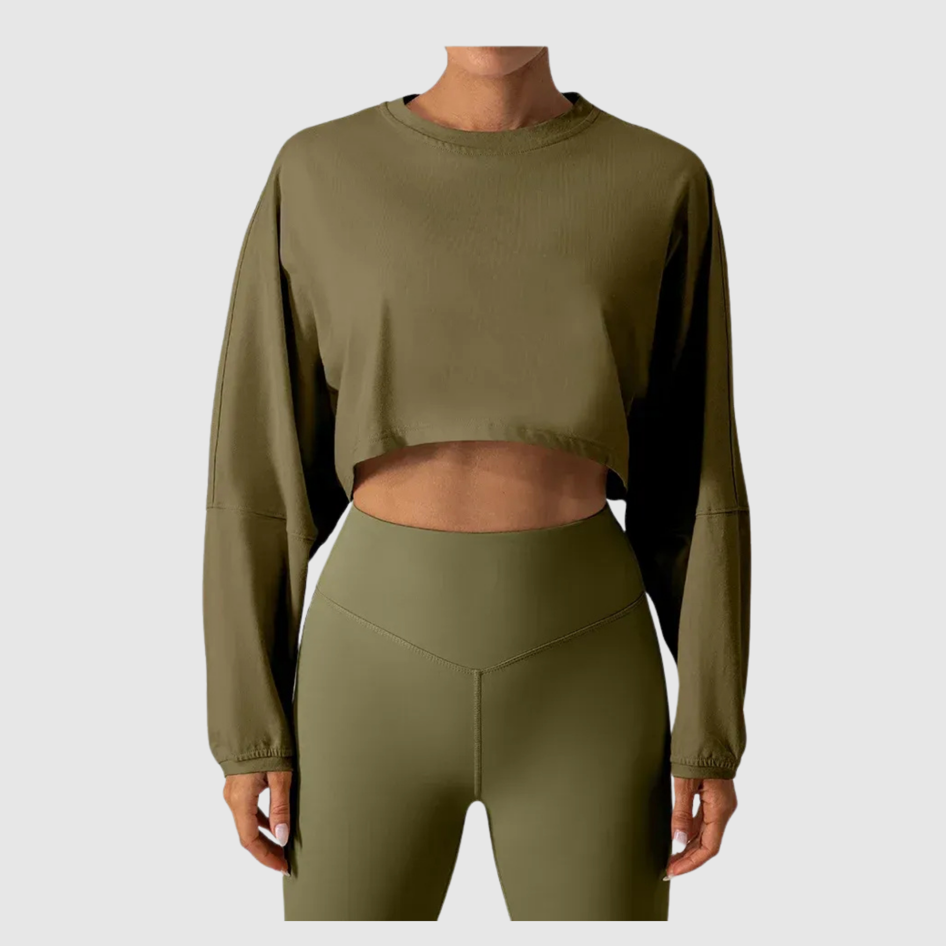 Women's Long Sleeve Sports Crop Top