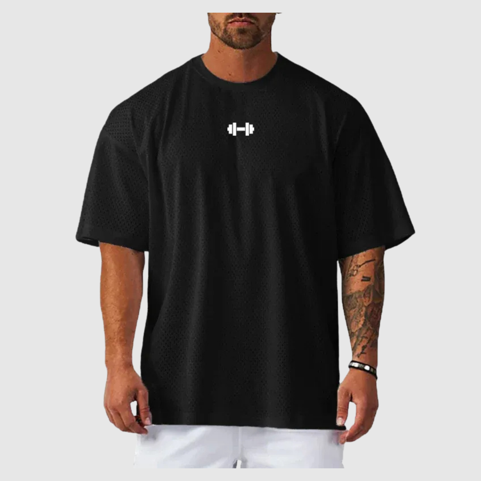 Men's Breathable Bodybuilding Oversized T-Shirt 