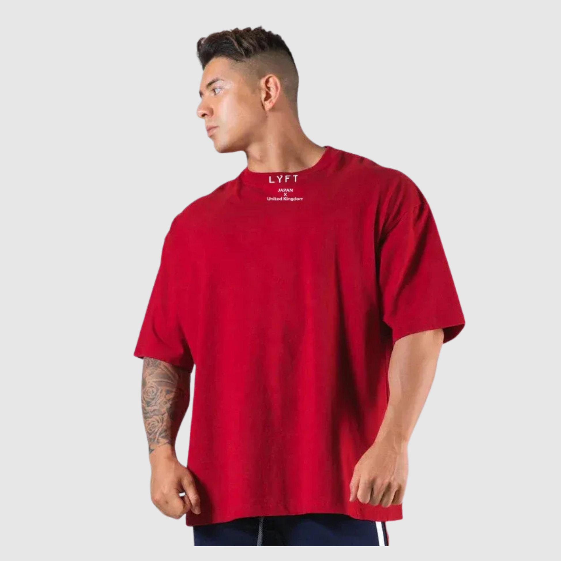 Men's Oversized Training T-Shirt in Special Design Cotton
