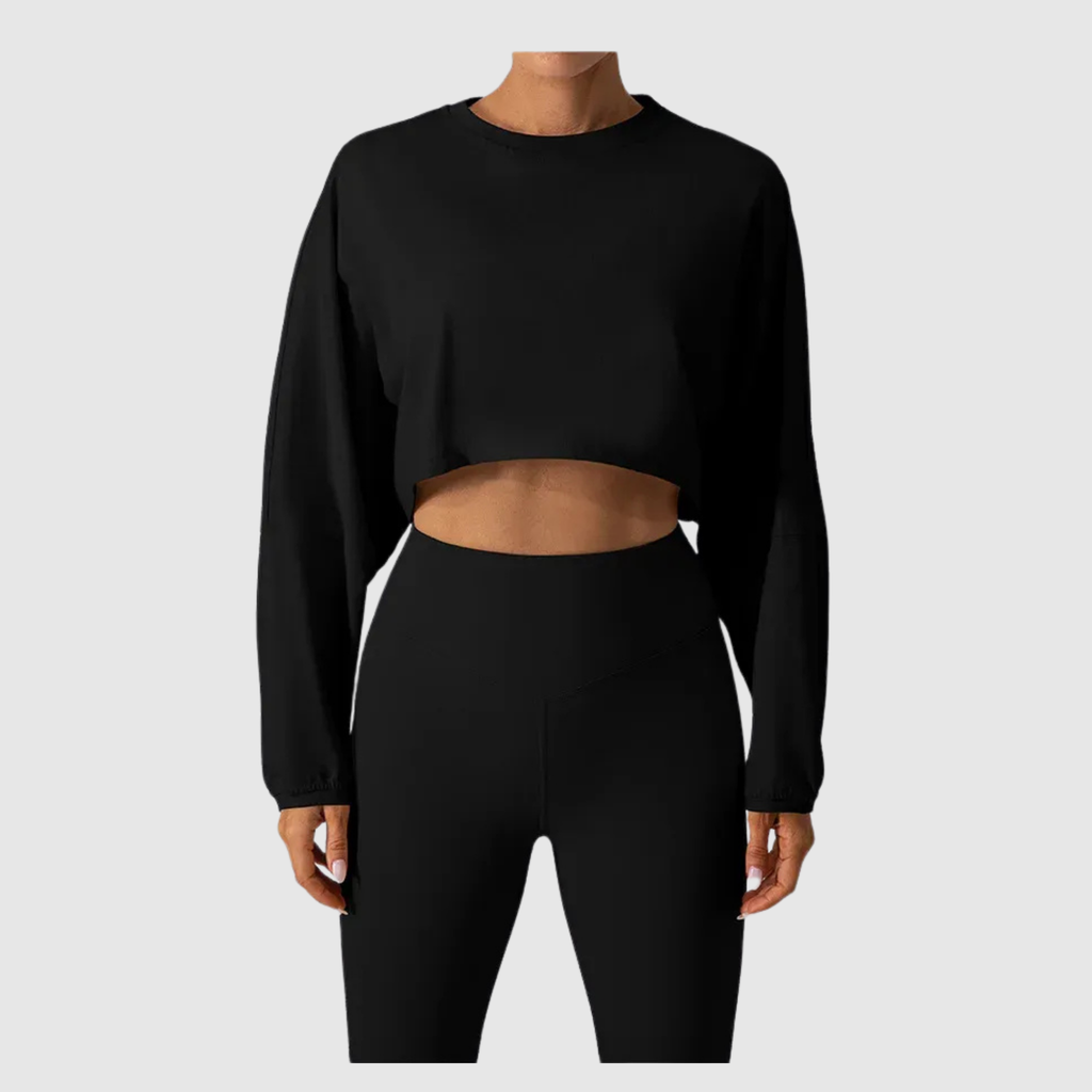 Women's Long Sleeve Sports Crop Top