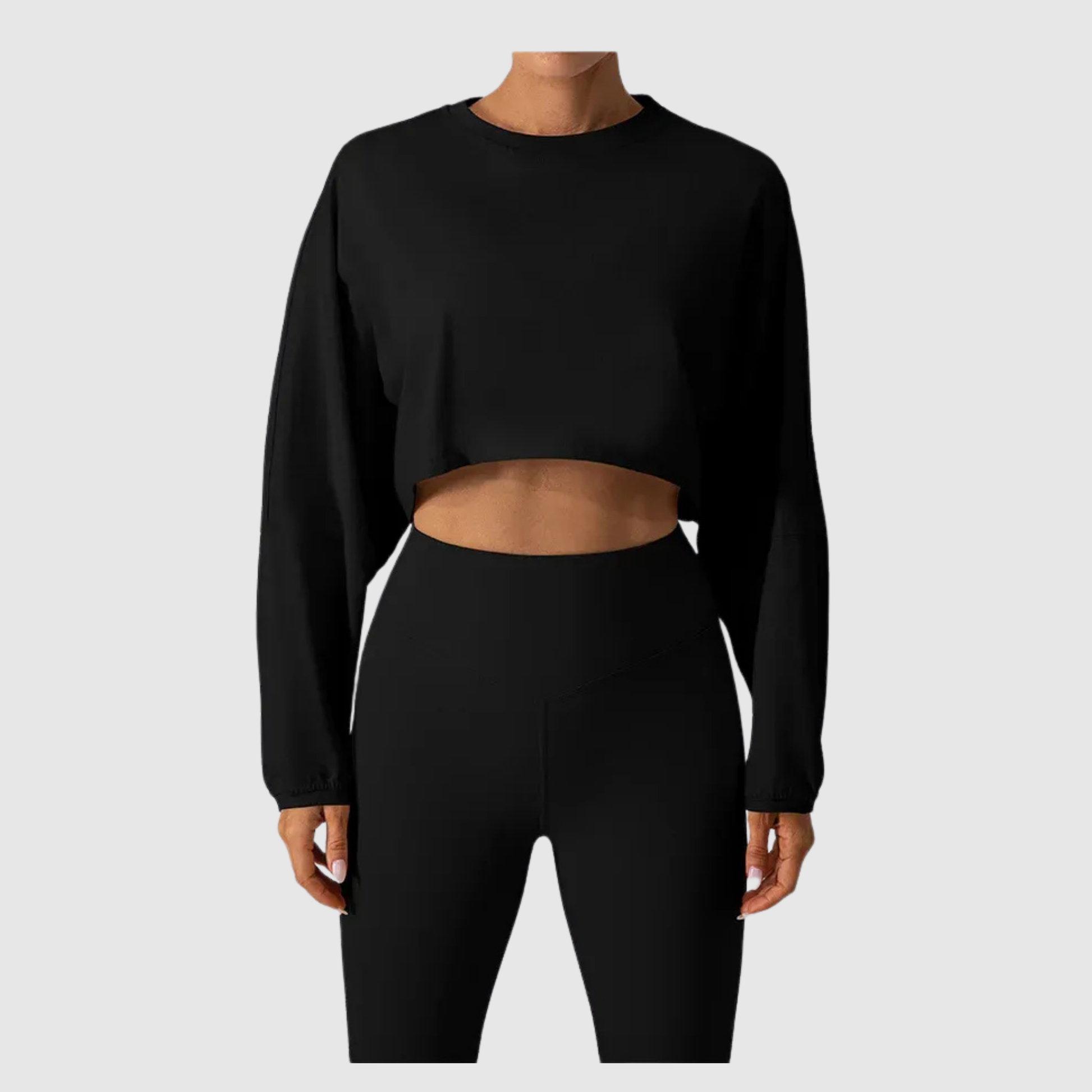 Women's Long Sleeve Sports Crop Top