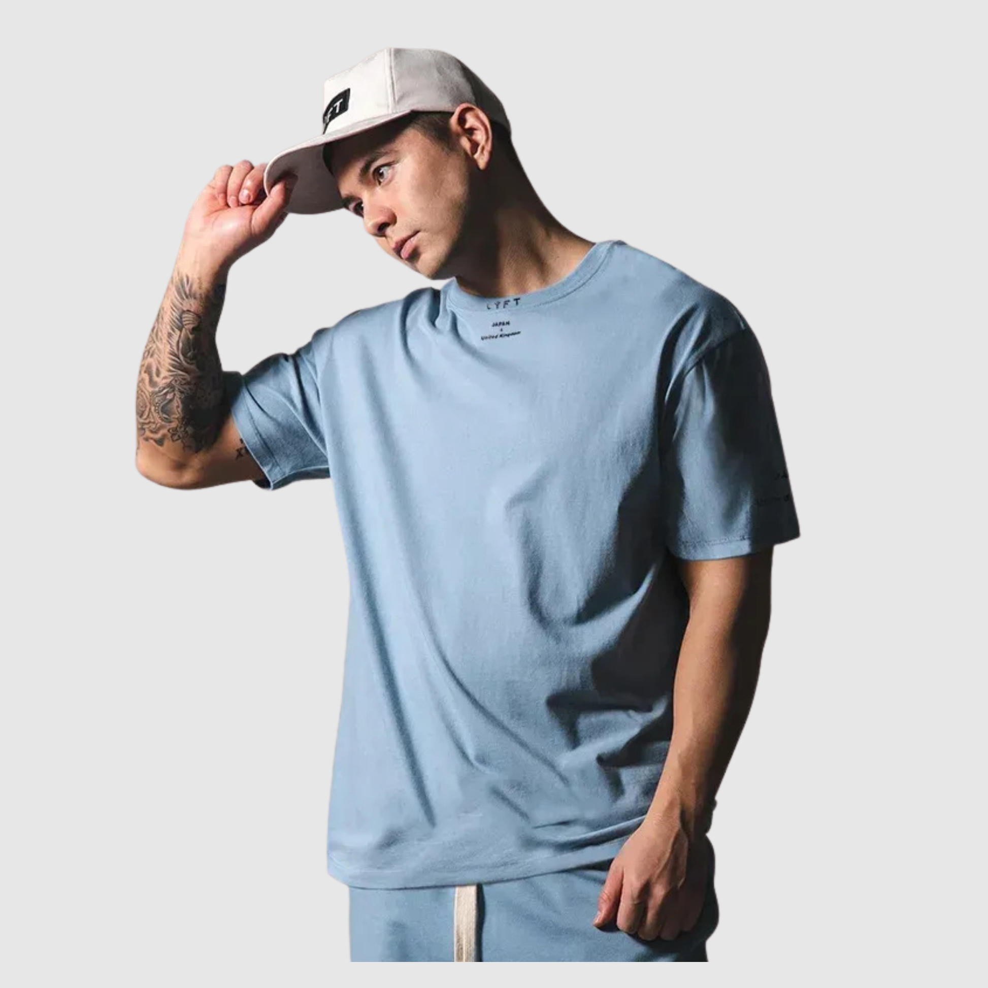 Men's Oversized Training T-Shirt in Special Design Cotton