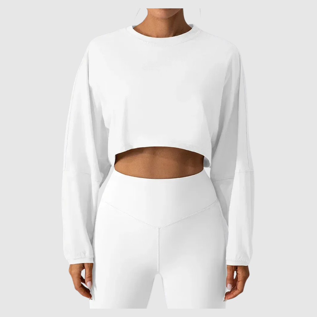 Women's Long Sleeve Sports Crop Top