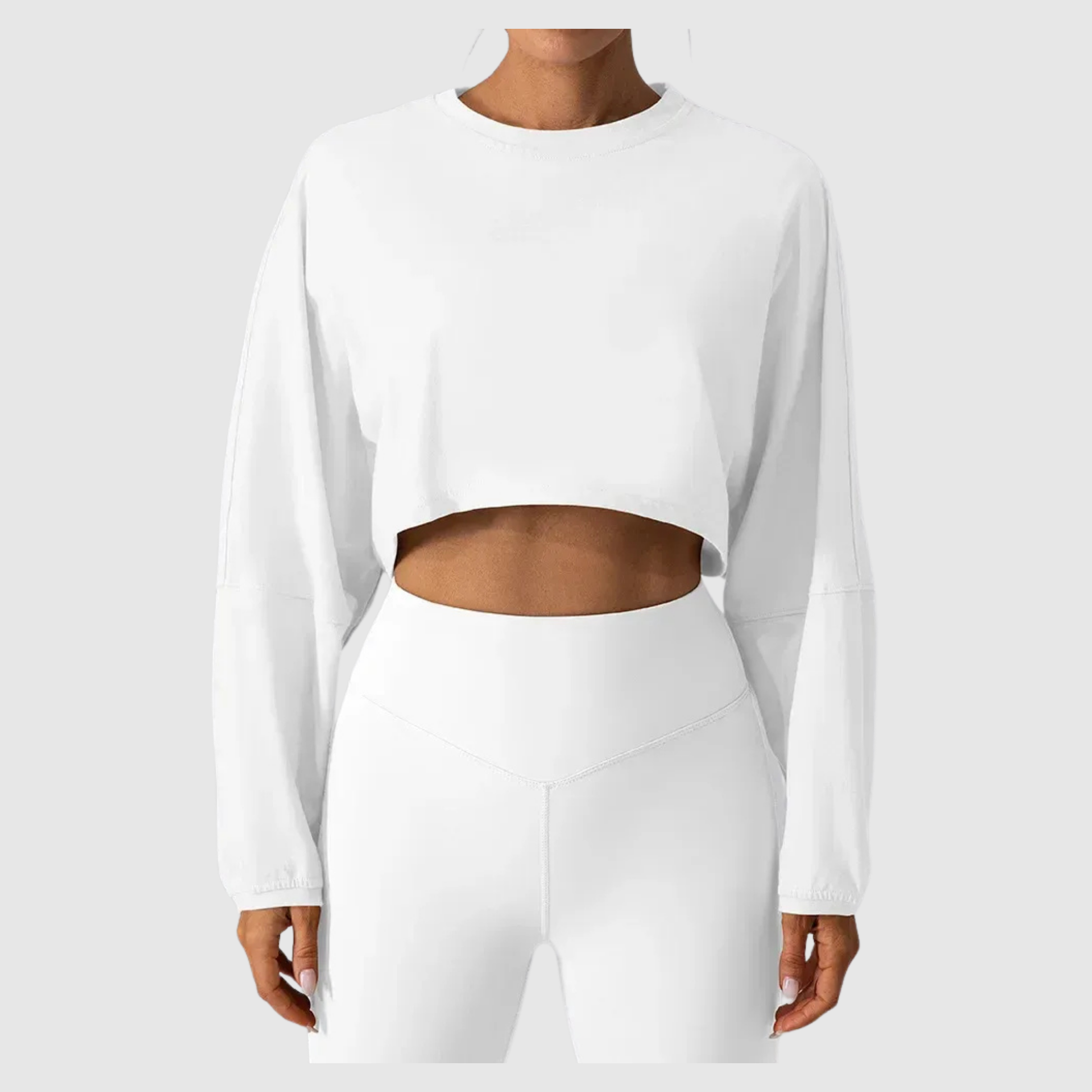 Women's Long Sleeve Sports Crop Top