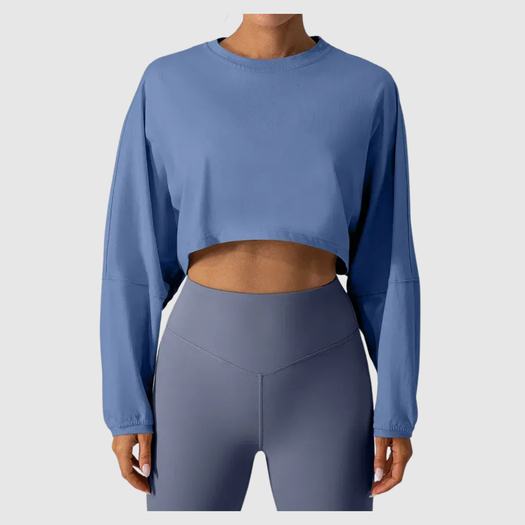 Women's Long Sleeve Sports Crop Top
