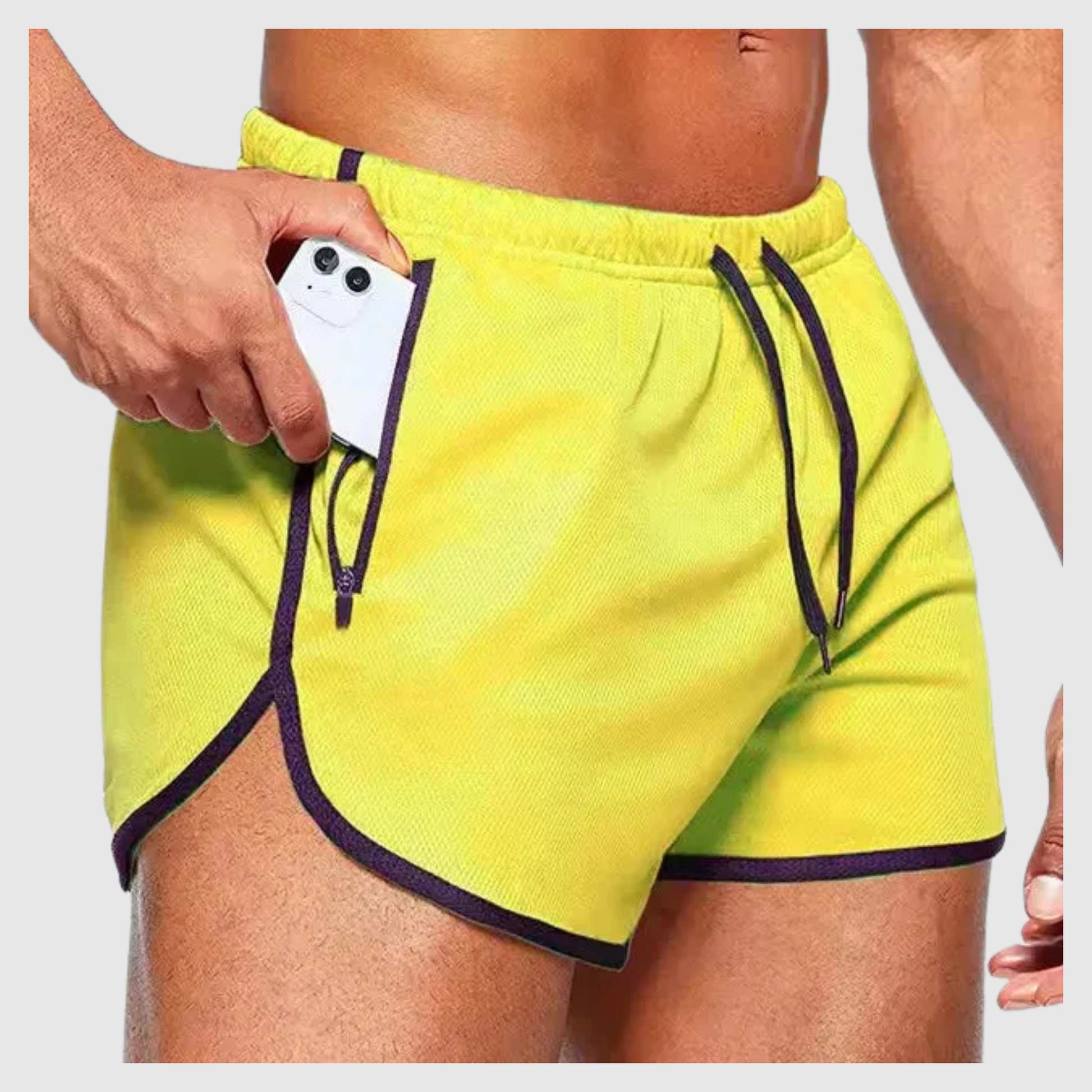 Men's Beach Shorts with Zip Pockets 