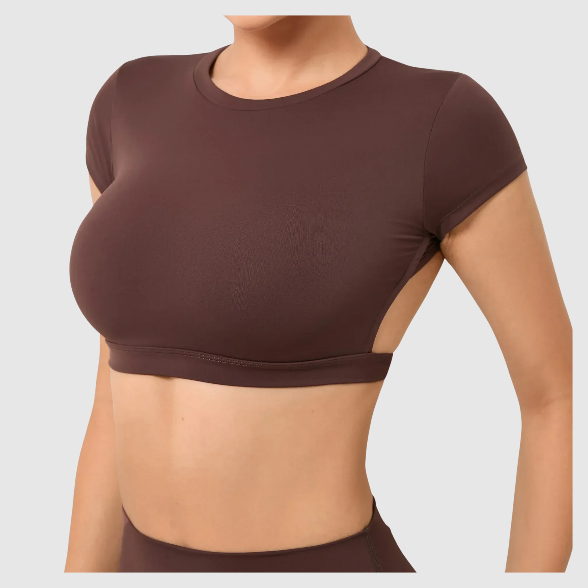 Women's Breathable Backless Sports Crop Top 