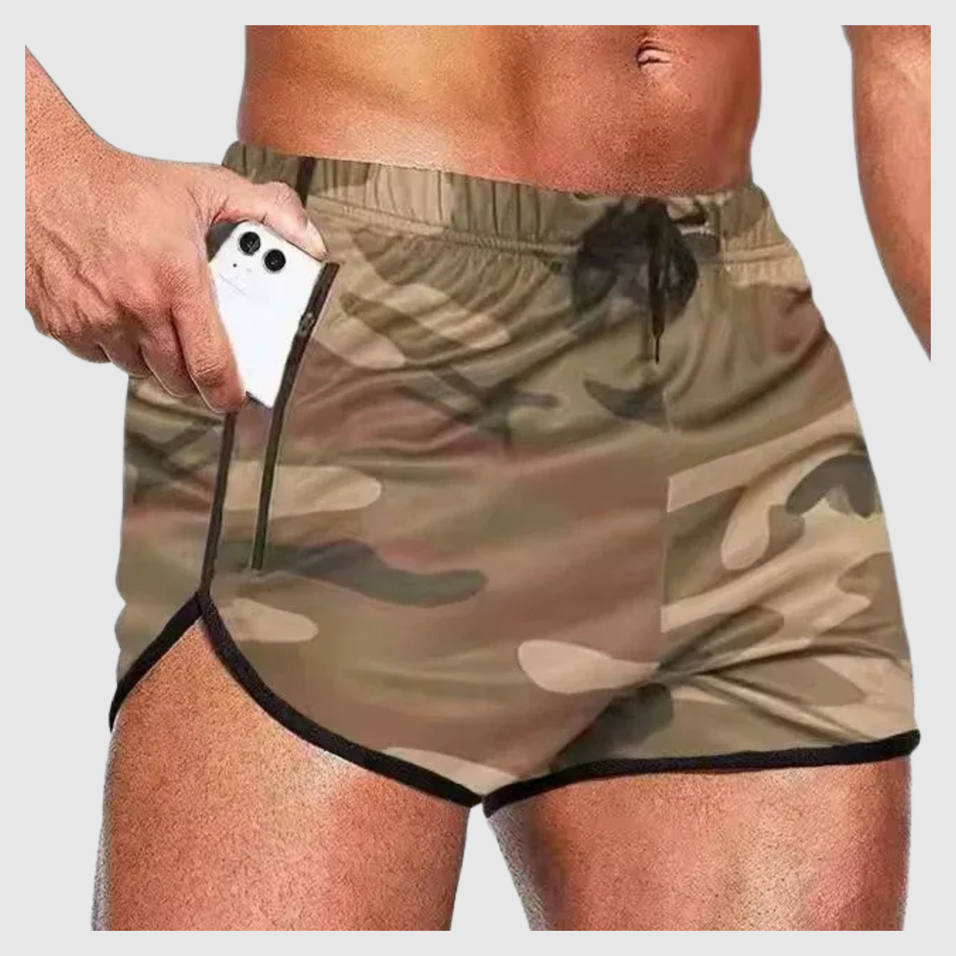 Men's Beach Shorts with Zip Pockets 